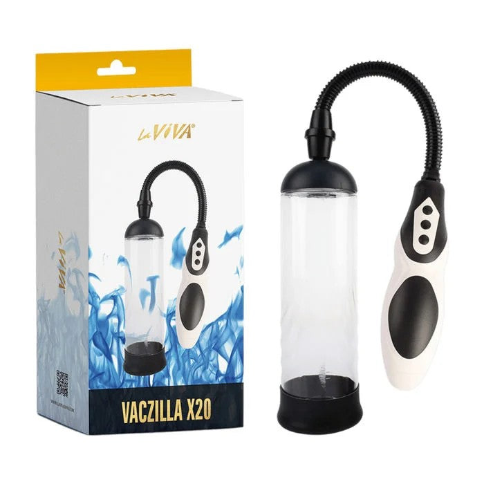 LaViva–VaczillaX20RechargeablePenisPump(Clear/Black)