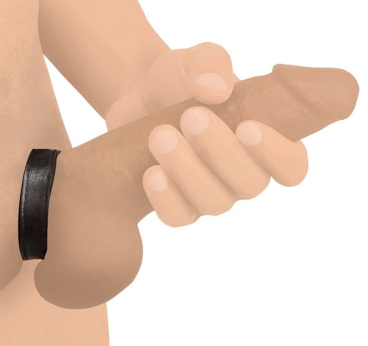 LeatherandVelcroCockRing