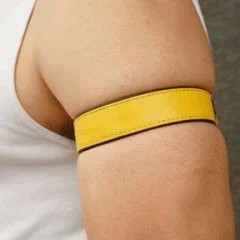 LeatherArmbandColor(withblackpiping)–RoughTradeGear
