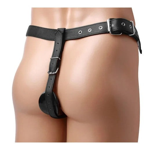 LeatherButtPlugHarnesswithCockRing