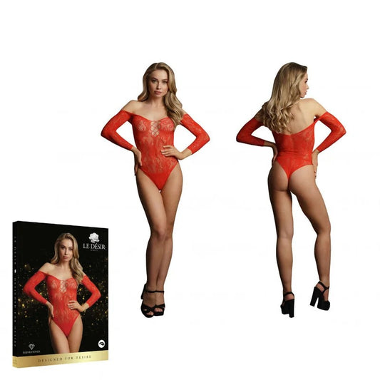LeDesir–WonderRhinestoneBodysuit–OS(Red)