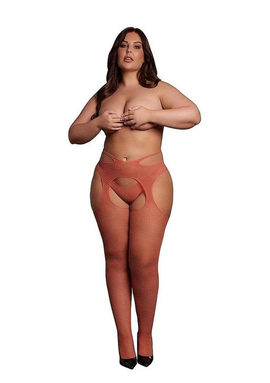 LeDesirSuspenderPantyhosewithStrappyWaist–Queen–SunsetGlow