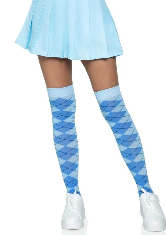 LegAvenueArgyleKnitOverTheKneeSocks