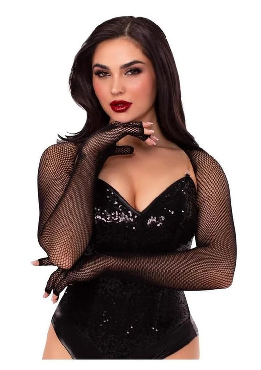 LegAvenueFishnetFingerlessGlovedShrug