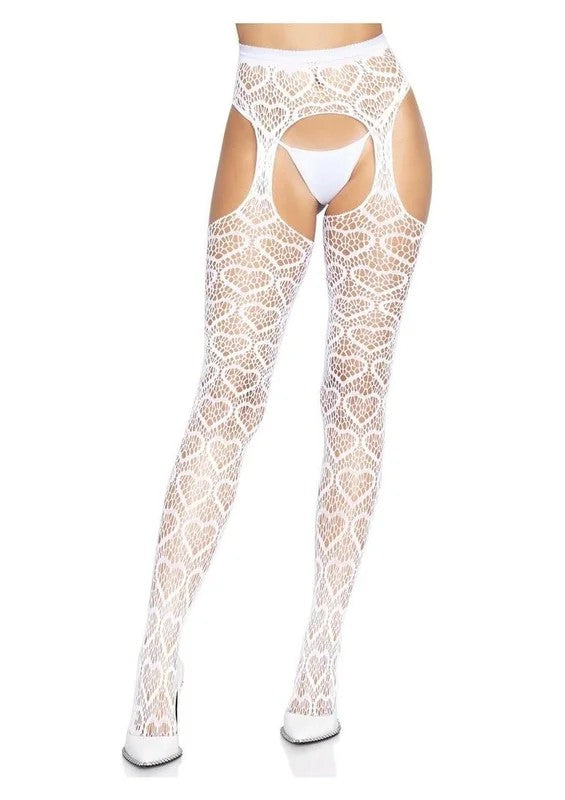 LegAvenueHeartNetSuspenderHose