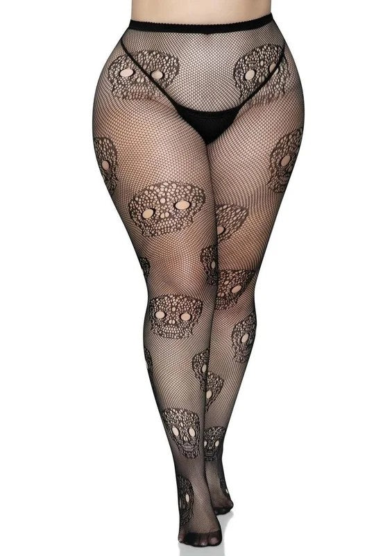 LegAvenueLaceSkullFishnetTights