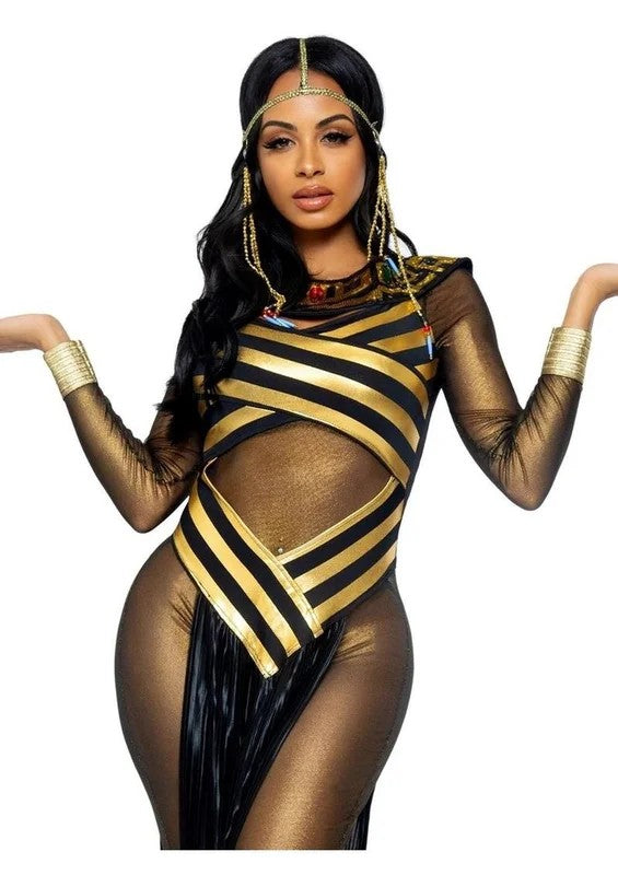 LegAvenueNileQueenCatsuitDresswithJewelCollarHead