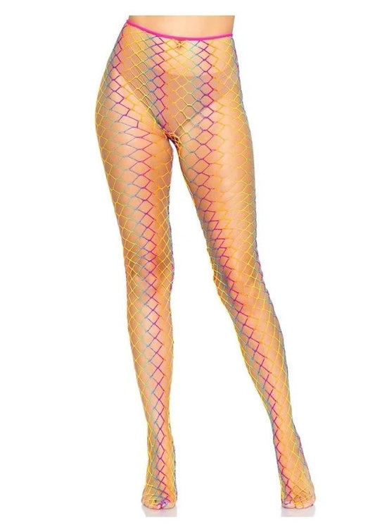 LegAvenueOmbreRainbowWovenNetTight