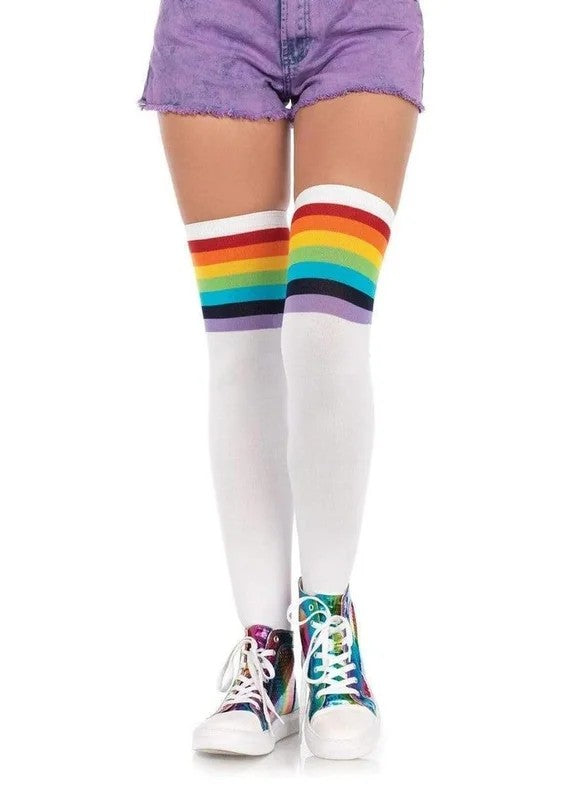 LegAvenueOverTheRainbowOpaqueThighHigh