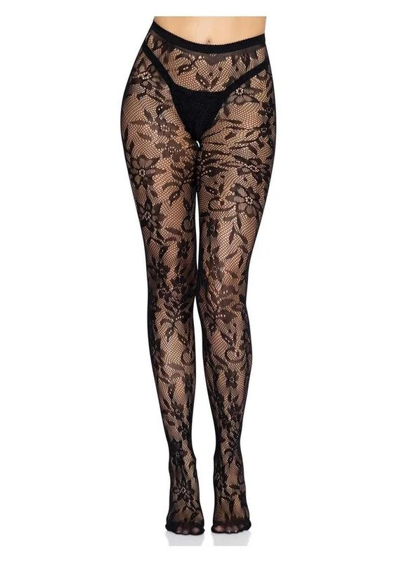 LegAvenueSeamlessChantillyFloralLaceTights