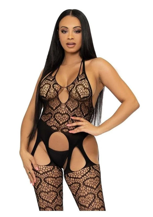 LegAvenueSeamlessHeartNetSuspenderBodystocking