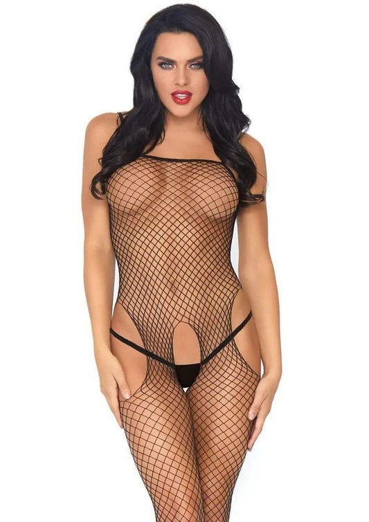 LegAvenueSeamlessIndustrialNetSuspenderBodystocking