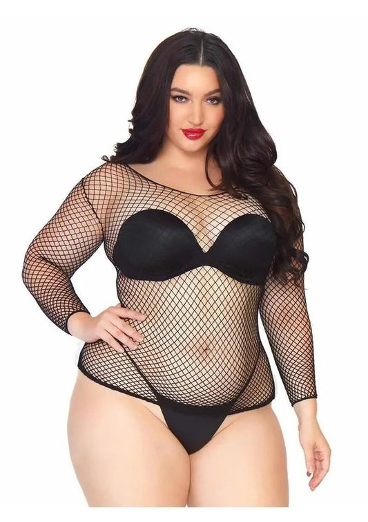 LegAvenueSpandexLongSleevedIndustrialNetShirt–Black–1x-2x