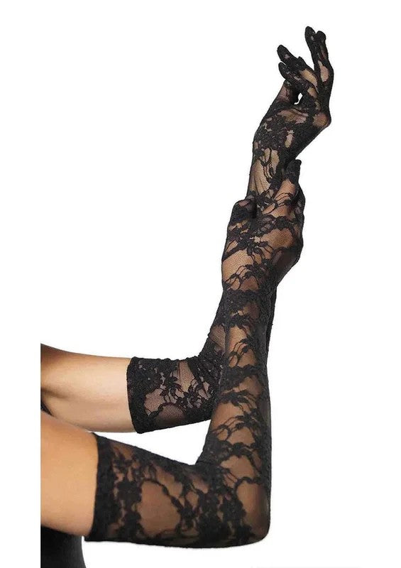 LegAvenueStretchLaceElbowLengthGloves