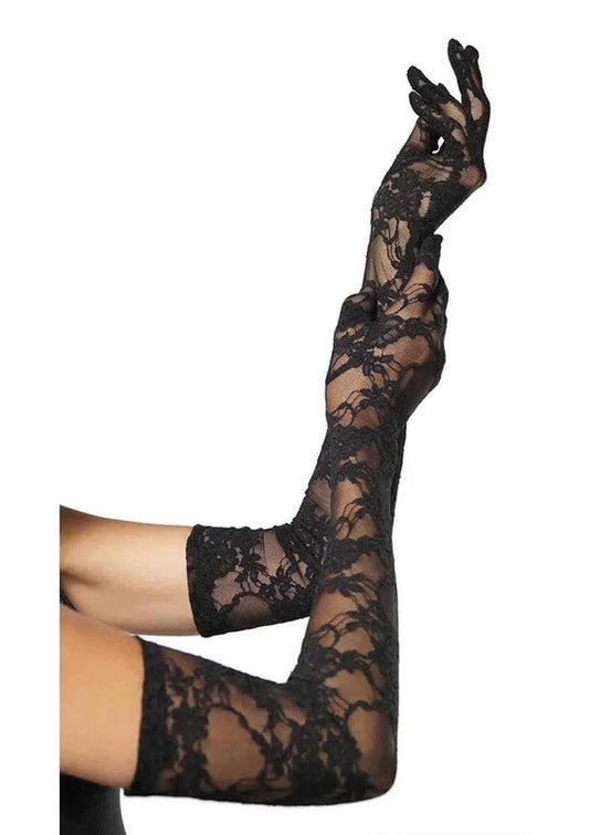 LegAvenueStretchLaceElbowLengthGloves