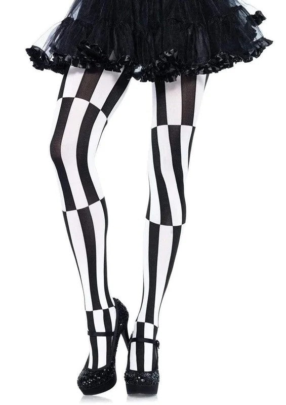 LegAvenueWovenOpaqueStripedOpticalIllusionPantyhose