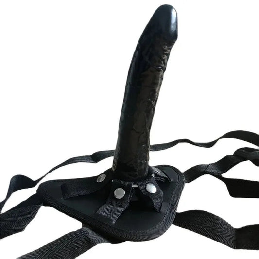 LesbianStrapOnDildo–RealisticBlackDildoStraplessStraponPantsCoupleSexToys