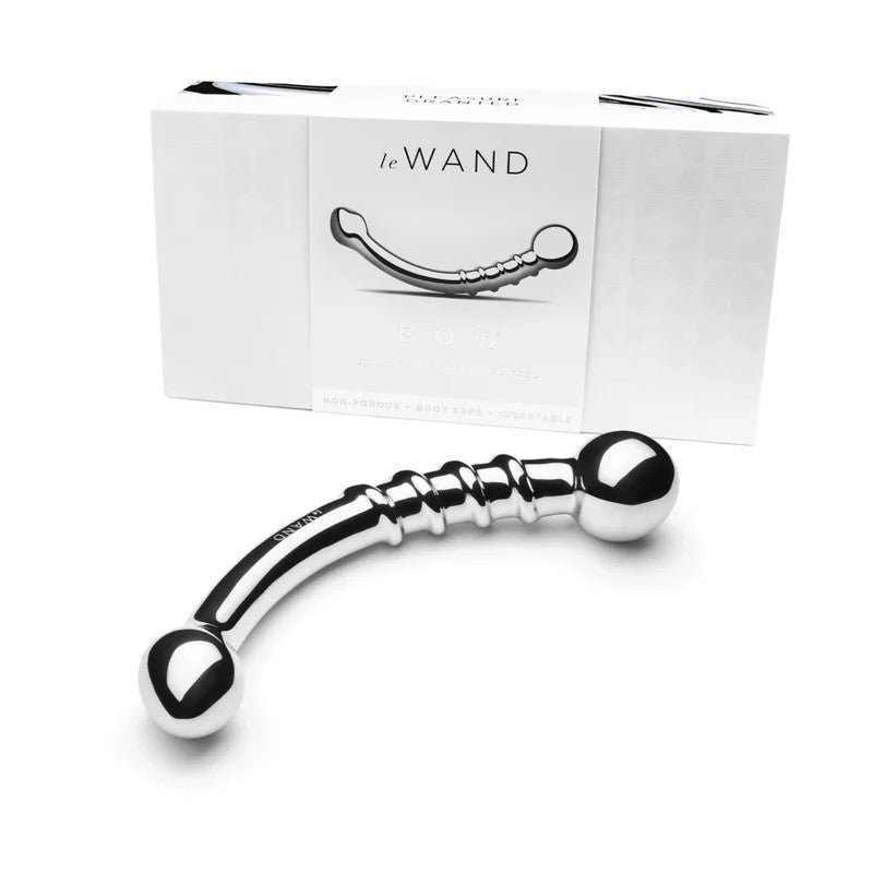 LeWand–“Bow”DoubleEndedSolidStainlessSteelWand(Chrome)
