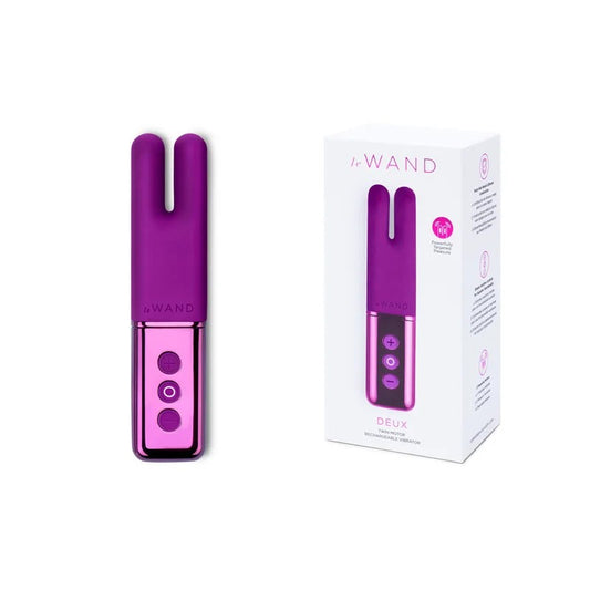 LeWand–DeuxTwinMotorClitoralVibrator(CherryViolet)