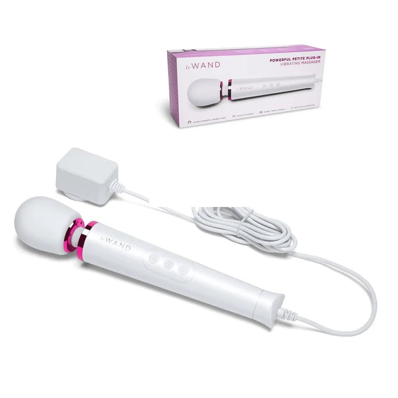 LeWand–PetitePlug-InVibratingMassager(White/Pink)