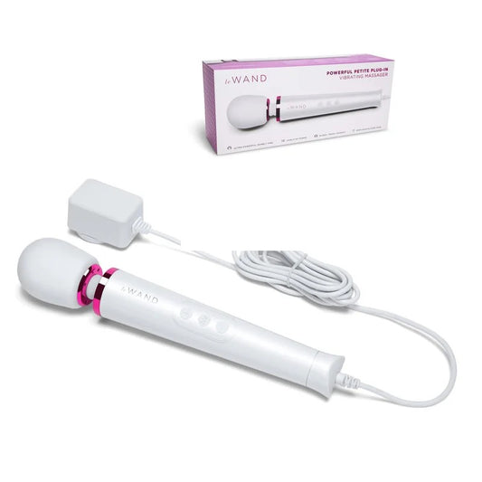 LeWand–PetitePlug-InVibratingMassager(White/Pink)