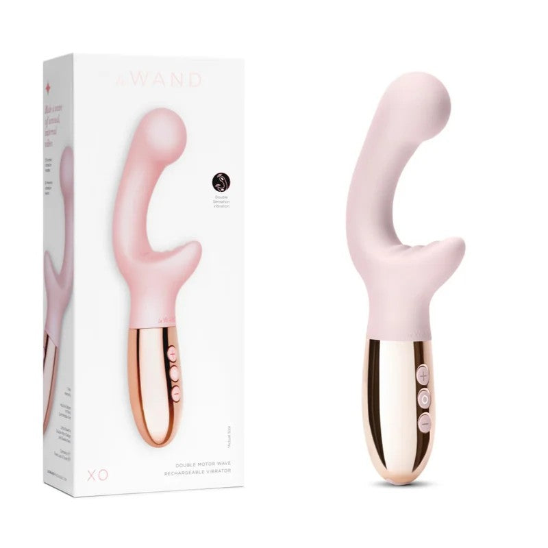 LeWand–“XO”DoubleMotorWaveRechargeableVibrator(RoseGold)