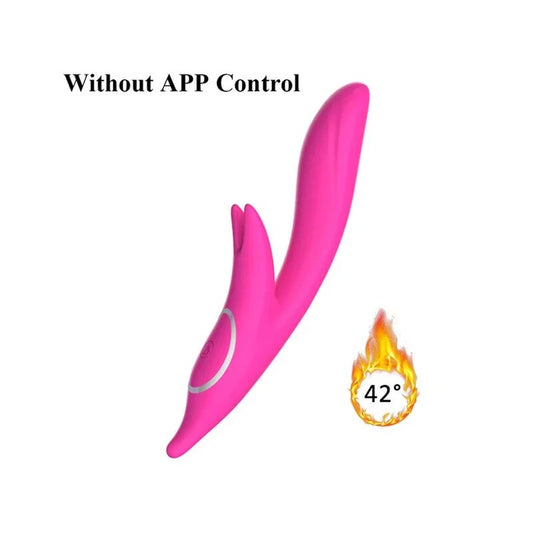 LIBOG-SpotMassagerSiliconeRabbitVibratorwithHeating&AppControl