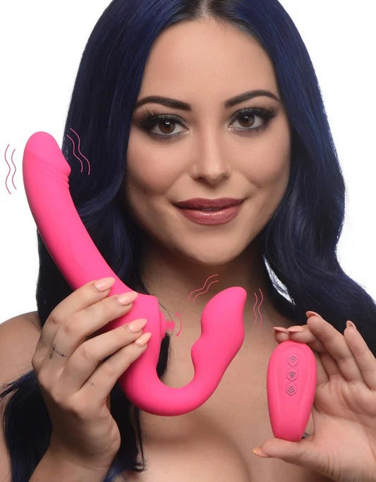 LickingandVibratingStraplessStrap-OnwithRemoteControl