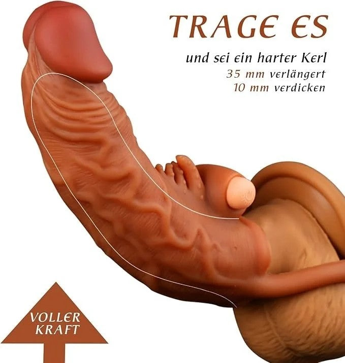 LifeSizeVibratingCockSleeveSexToysforMen–ClitBulletStimulatorPenisCondom