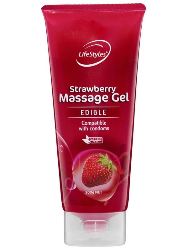 Lifestyles–EdibleStrawberryMassageGel(200g)