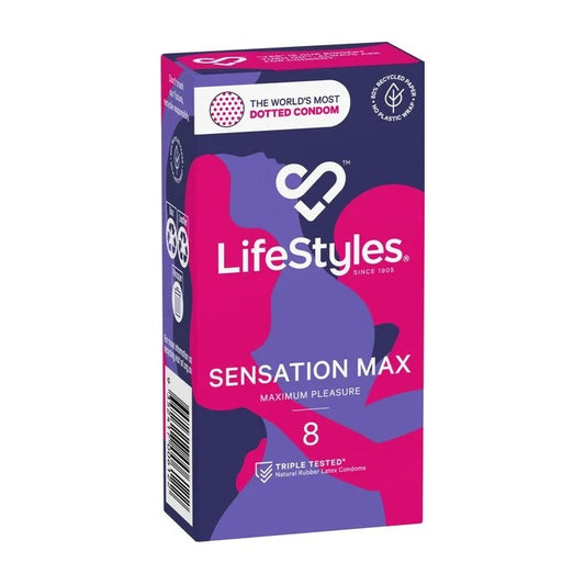 Lifestyles–“SensationMax”StuddedCondoms(8pk)
