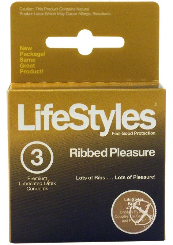 LifeStylesCondomRibbedPleasureLubricated
