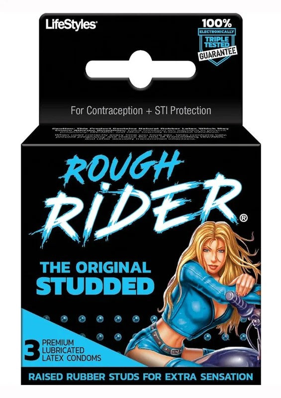 LifeStylesRoughRiderOriginalStudded3’sCondomsLatex
