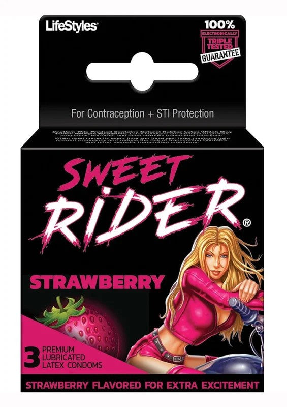 LifeStylesSweetRiderStrawberry3’sCondoms