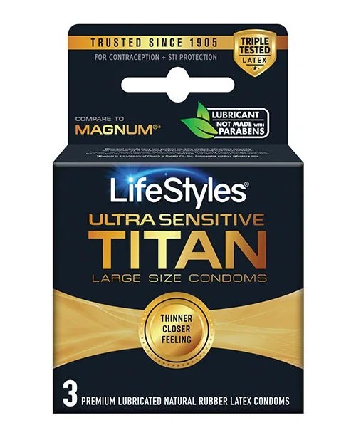 LifestylesUltraSensitiveTitanCondom–PackOf3