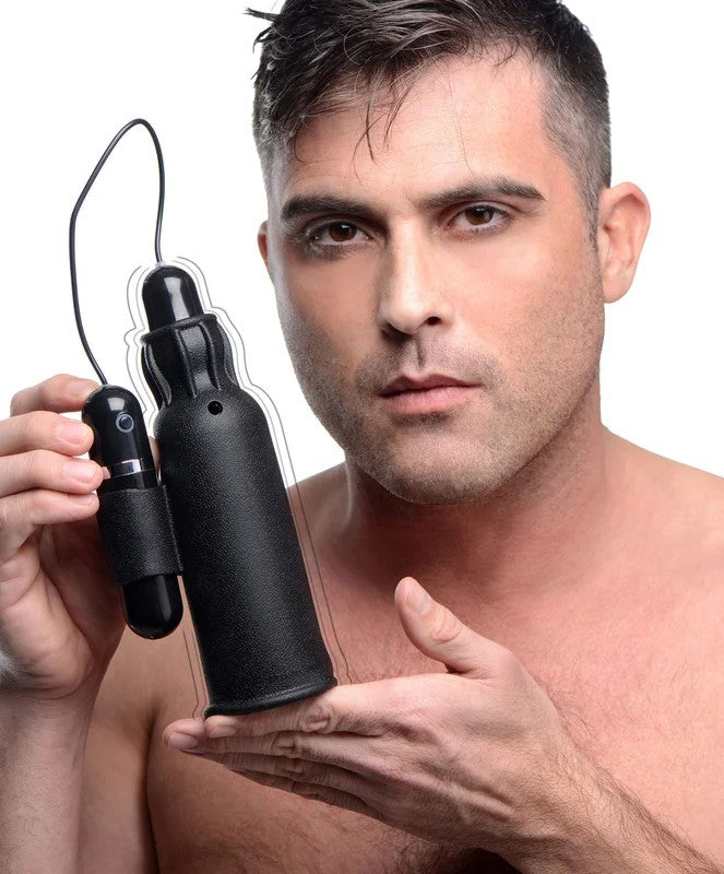 LightningStrokeSiliconeStrokerWithVibratingBullet