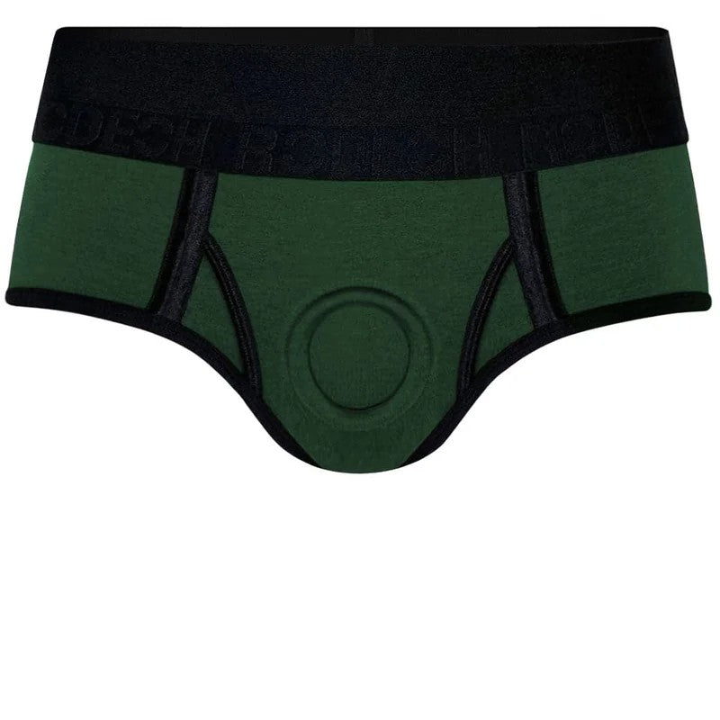 LimitedBrief+–2″O-Ring–HunterGreen&Black–PLUSSIZE