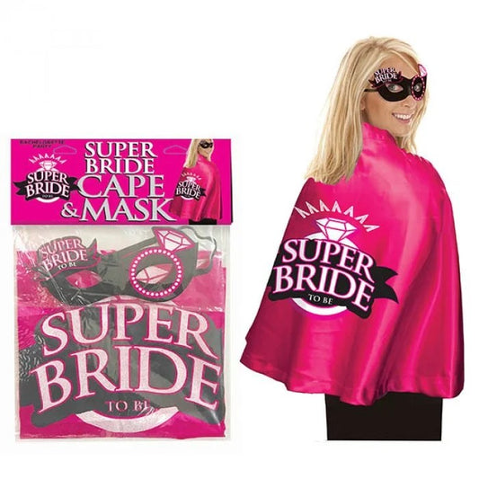 LittleGenie–BachelorettePartySuperBrideCape&Mask(Pink)