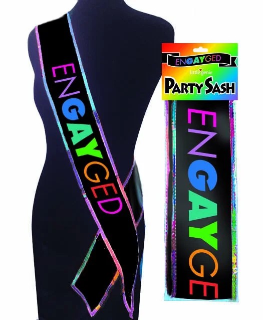LittleGenie–“EnGAYged”PartySash