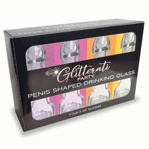 LittleGenie–GlitteratiPartyPenisShapedDrinkingGlass(4Pack)