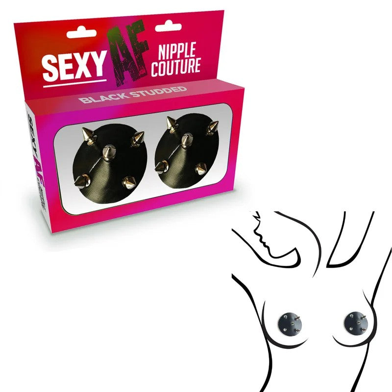 LittleGenie–SexyAFNippleCouturePasties(BlackStudded)