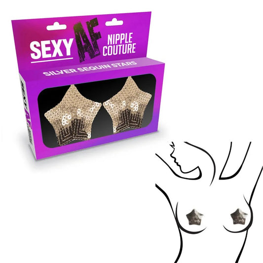 LittleGenie–SexyAFNippleCouturePasties(SilverSequinStar)