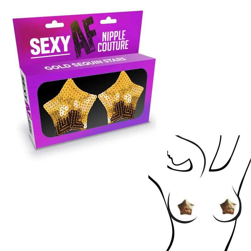 LittleGenie–SexyAFNippleCouturePasties(GoldSequinStar)