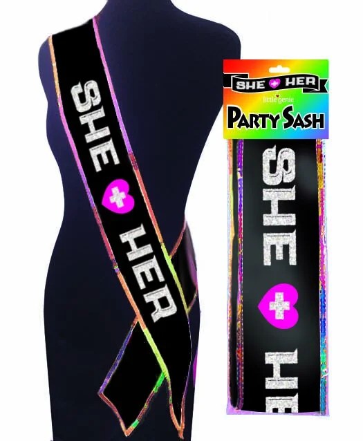 LittleGenie–“She+Her”PartySash