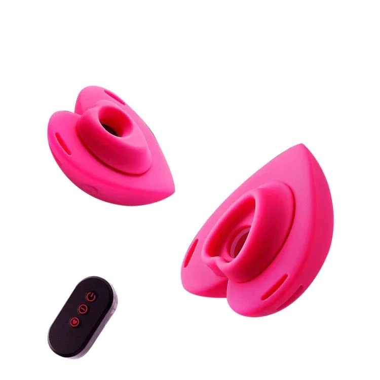 LockinkPinkLove-shapedWearableClitoralSuctionVibratorWithRemoteControl