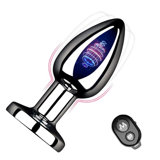 LOCKINKRemoteControlVibratingMetalButtPlug