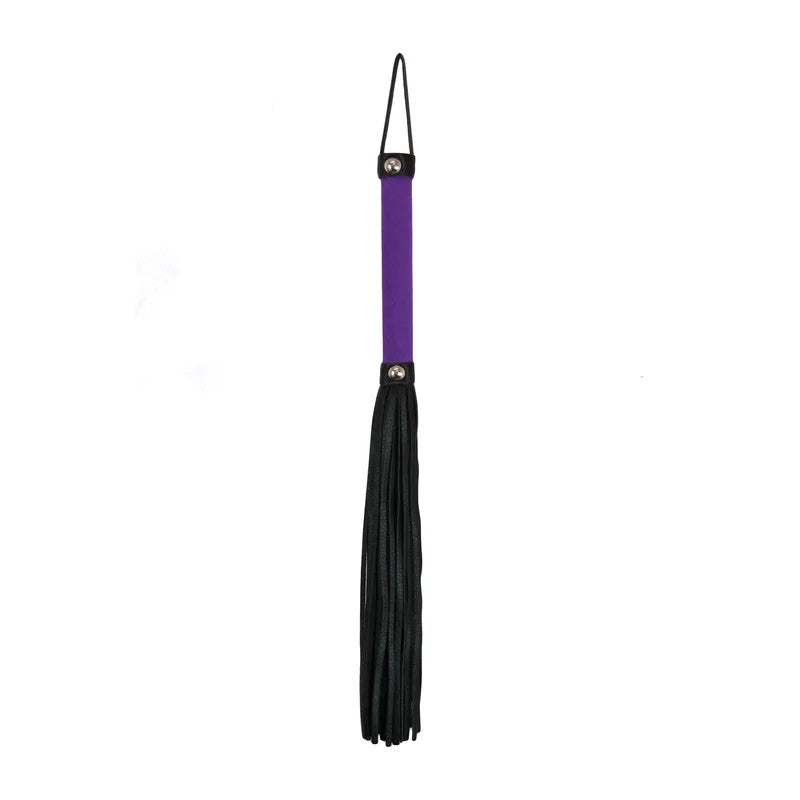 LoveinLeather–38cmFaux-LeatherFlogger(Purple/Black)