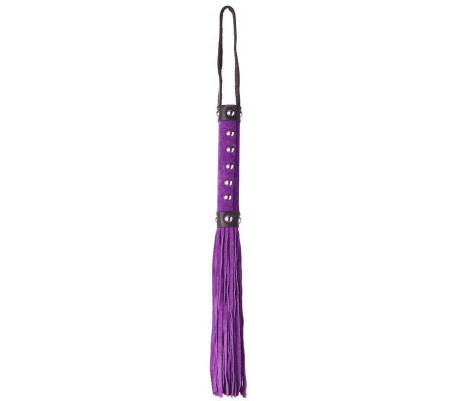 LoveinLeather–39cmSuedeCat‘o’NinesFlogger(Purple)