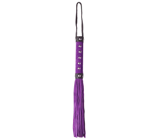 LoveinLeather–39cmSuedeCat‘o’NinesFlogger(Purple)