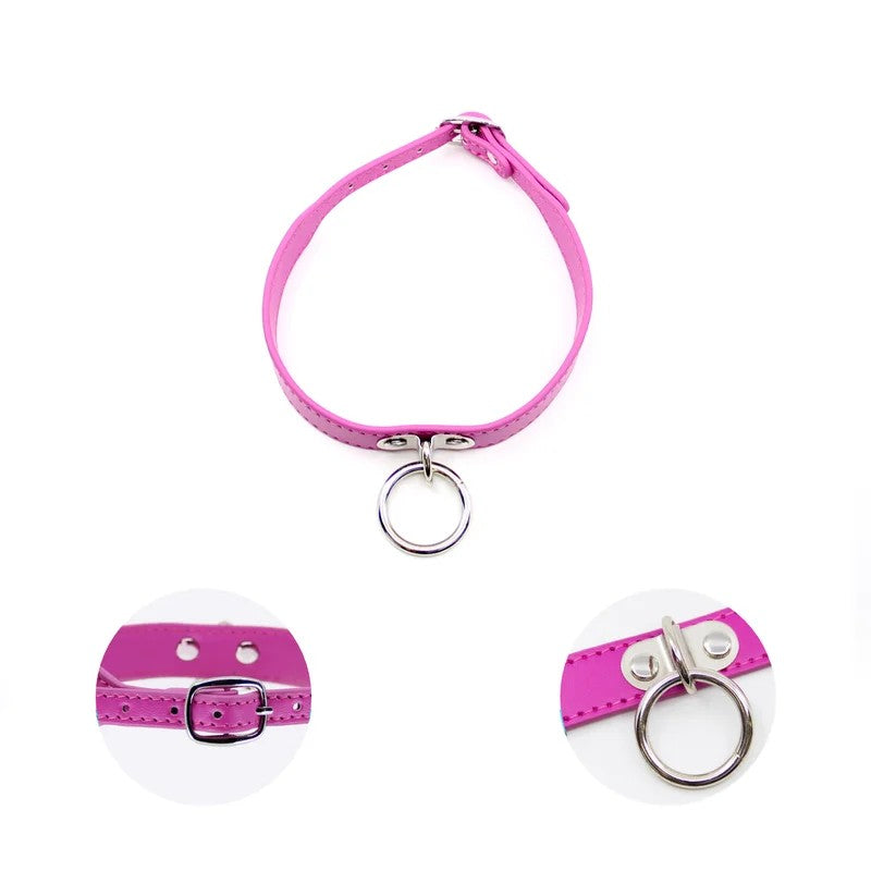 LoveInLeather–BerlinBabyCollar(Pink)